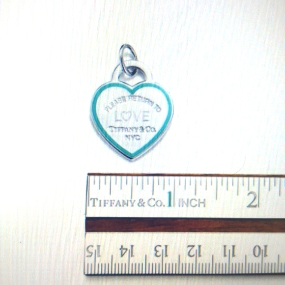 New Heat Charm .in silver with Tiffany Blue 💙 Enamel, Large. - Picture 3 of 5